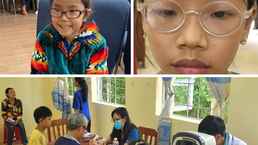 young children wearing glasses